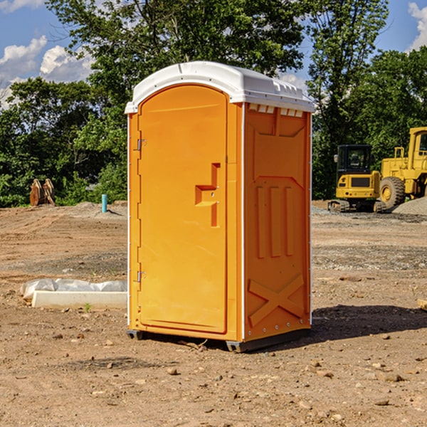 can i customize the exterior of the portable restrooms with my event logo or branding in High Amana